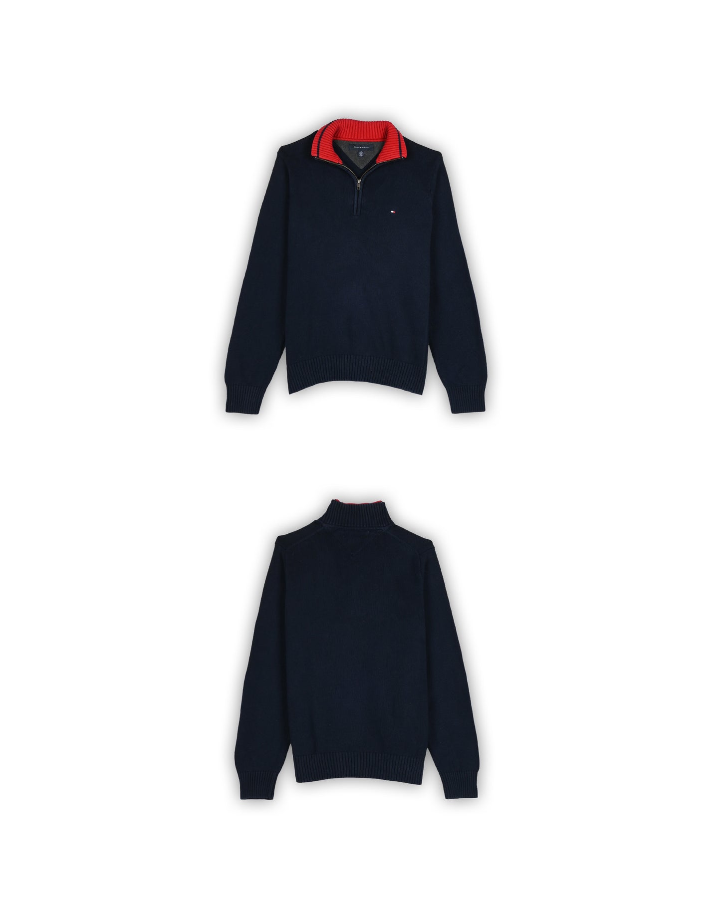 TOMMY HILFIGER ZIPPER SWEATER - M