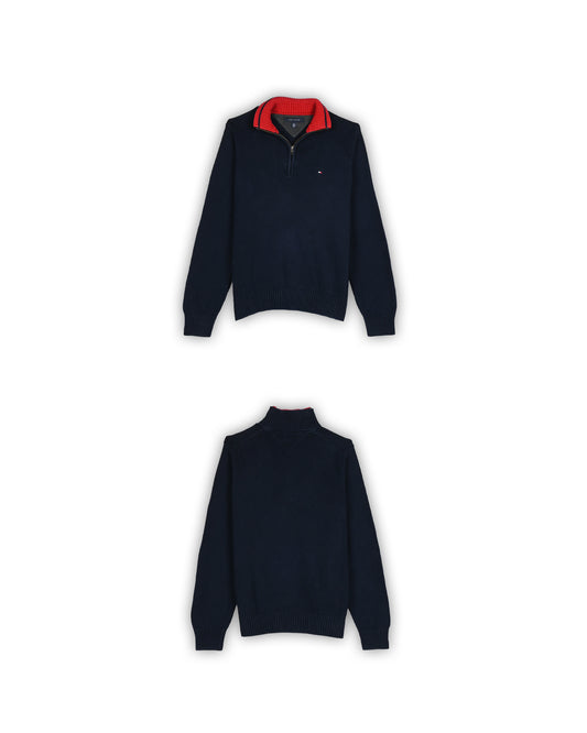 TOMMY HILFIGER ZIPPER SWEATER - M