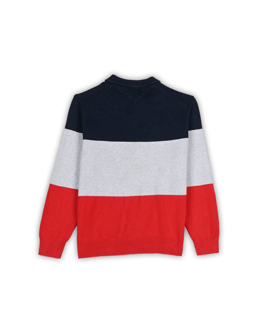 TOMMY HILFIGER ZIPPER SWEATER - L
