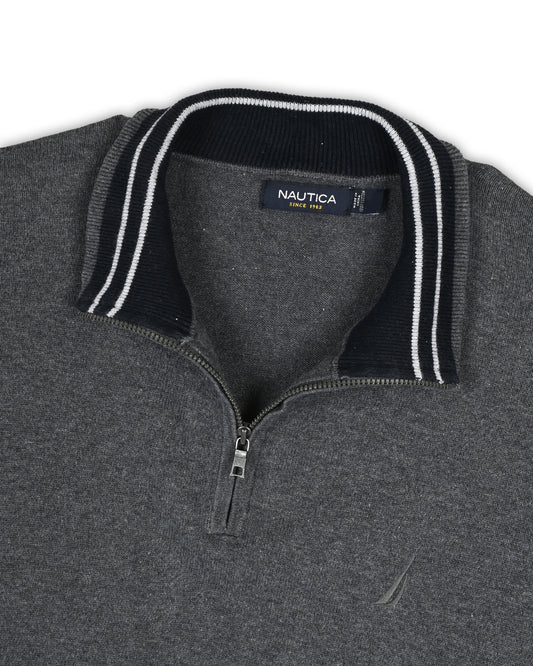 NAUTICA ZIPPER SWEATER - L