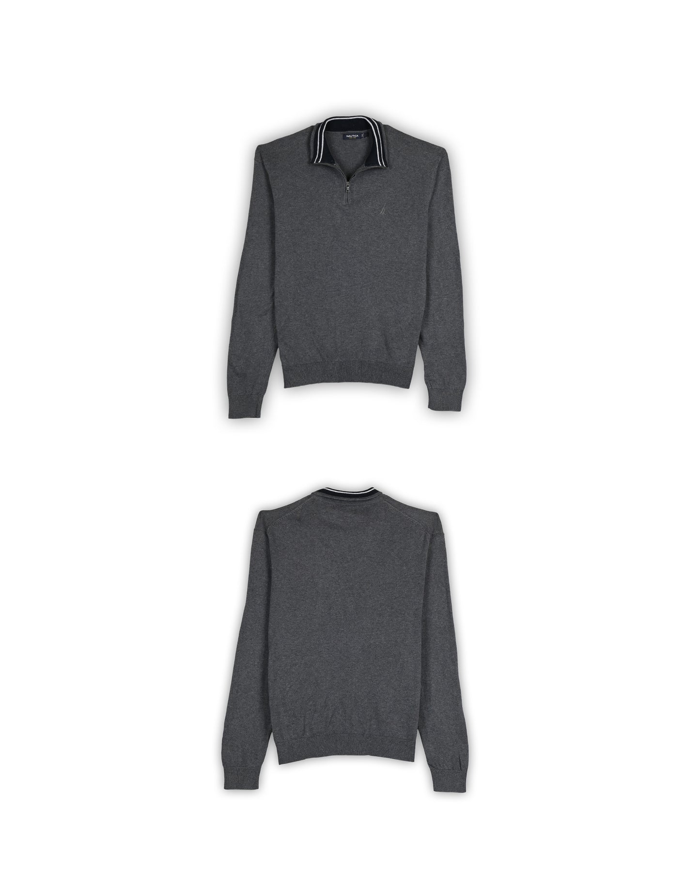 NAUTICA ZIPPER SWEATER - L