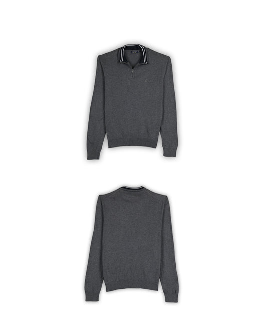 NAUTICA ZIPPER SWEATER - L