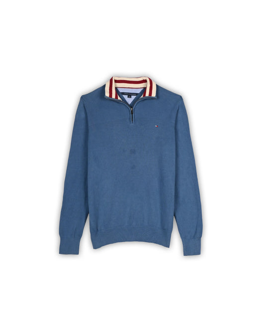 TOMMY HILFIGER ZIPPER SWEATER - L