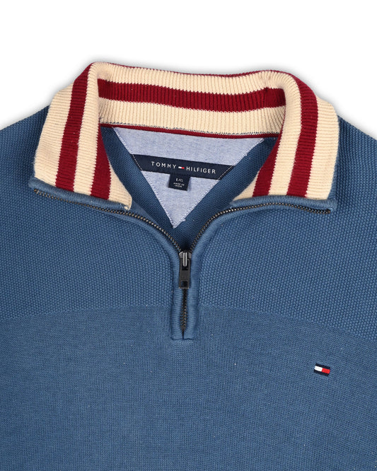 TOMMY HILFIGER ZIPPER SWEATER - L
