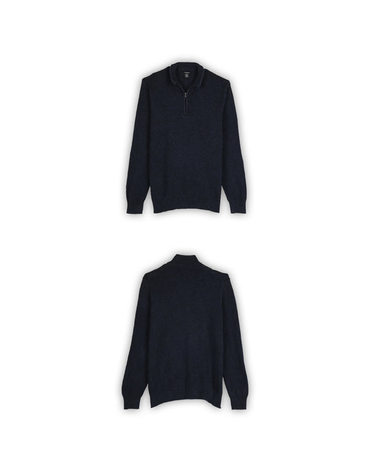 CALVIN KLEIN JEANS ZIPPER SWEATER - L