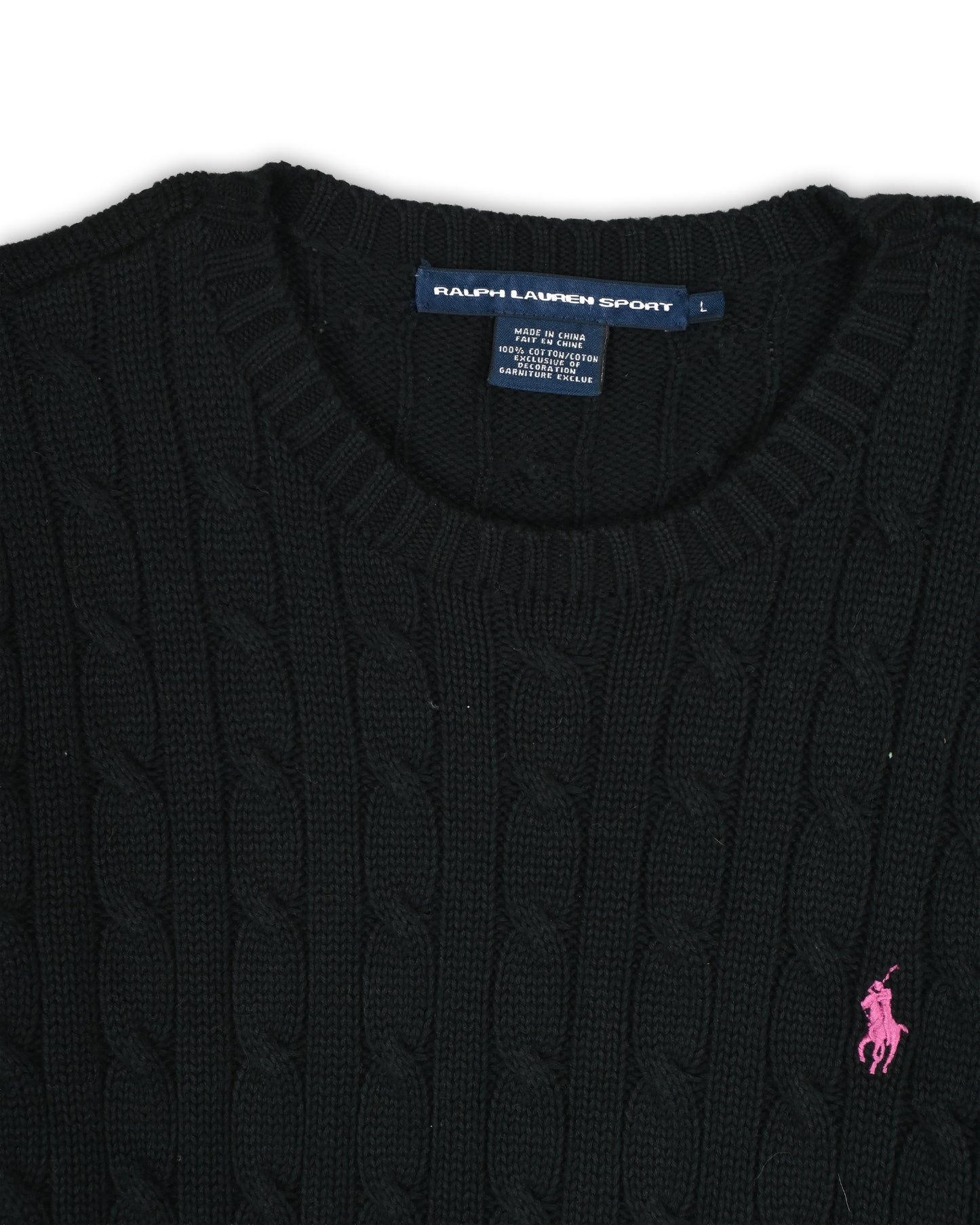 POLO RALPH LAUREN WOMEN'S CABLE KNIT - L