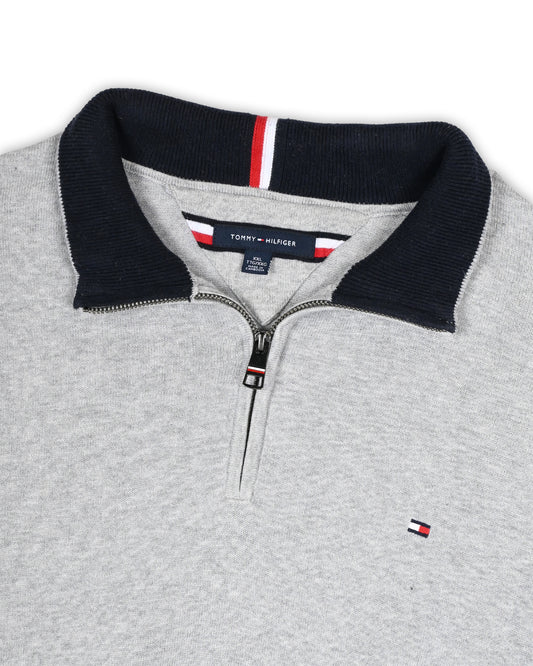 TOMMY HILFIGER QUARTER-ZIP KNIT - XXL