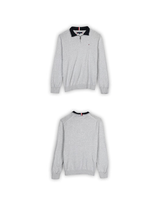 TOMMY HILFIGER QUARTER-ZIP KNIT - XXL