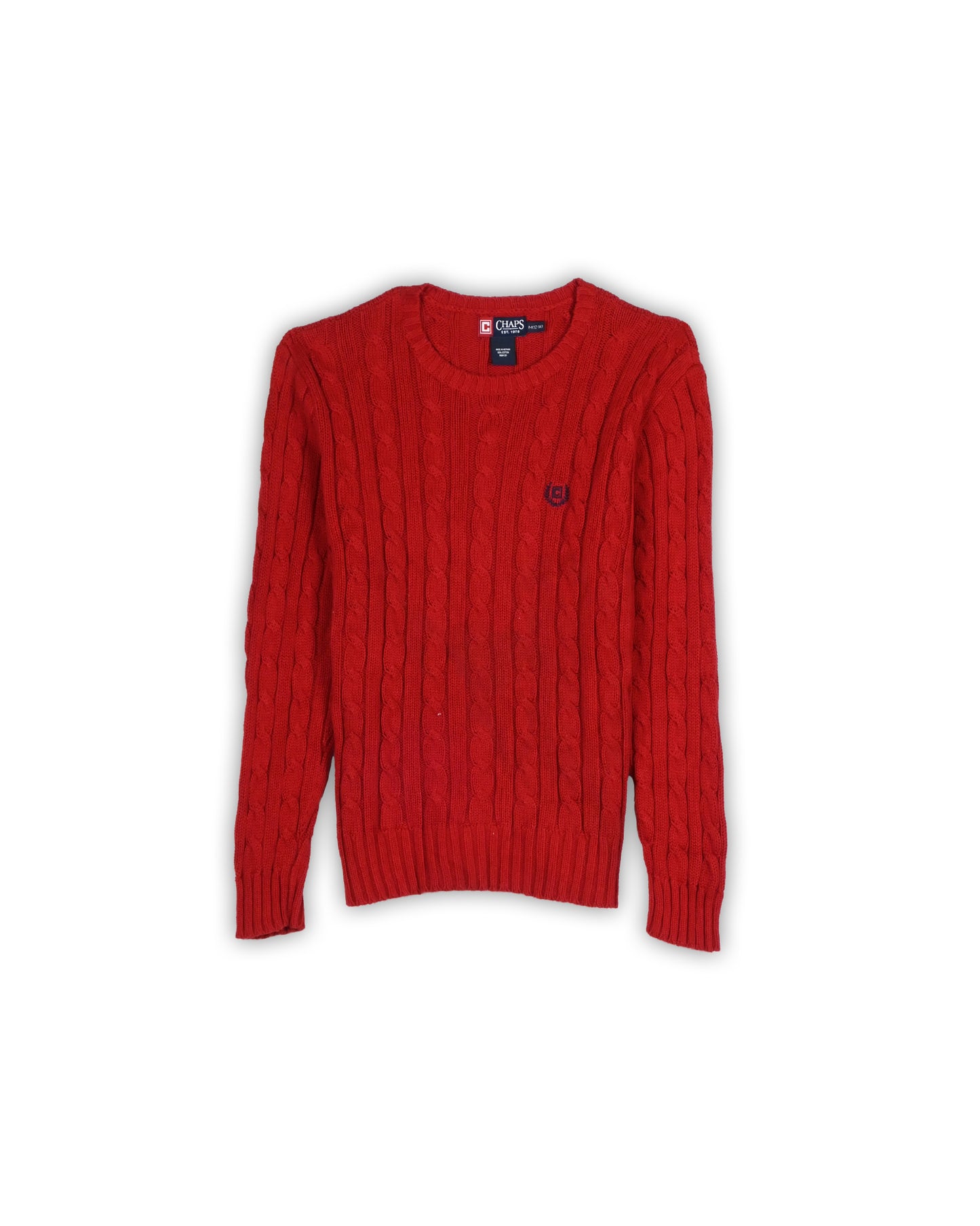 CHAPS BY RALPH LAUREN CABLE KNIT - M (12-14)