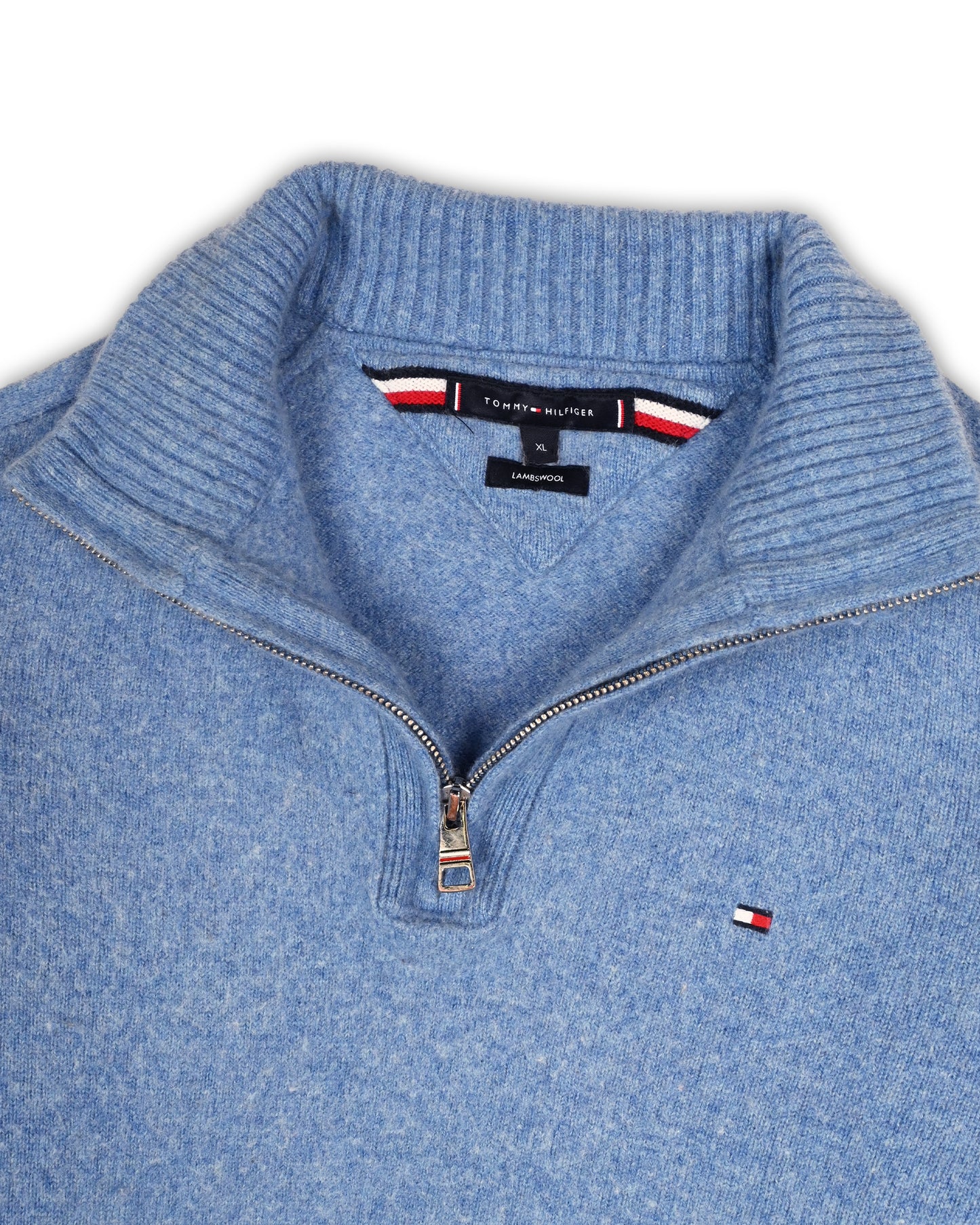 TOMMY HILFIGER QUATER-ZIP KNIT - XL