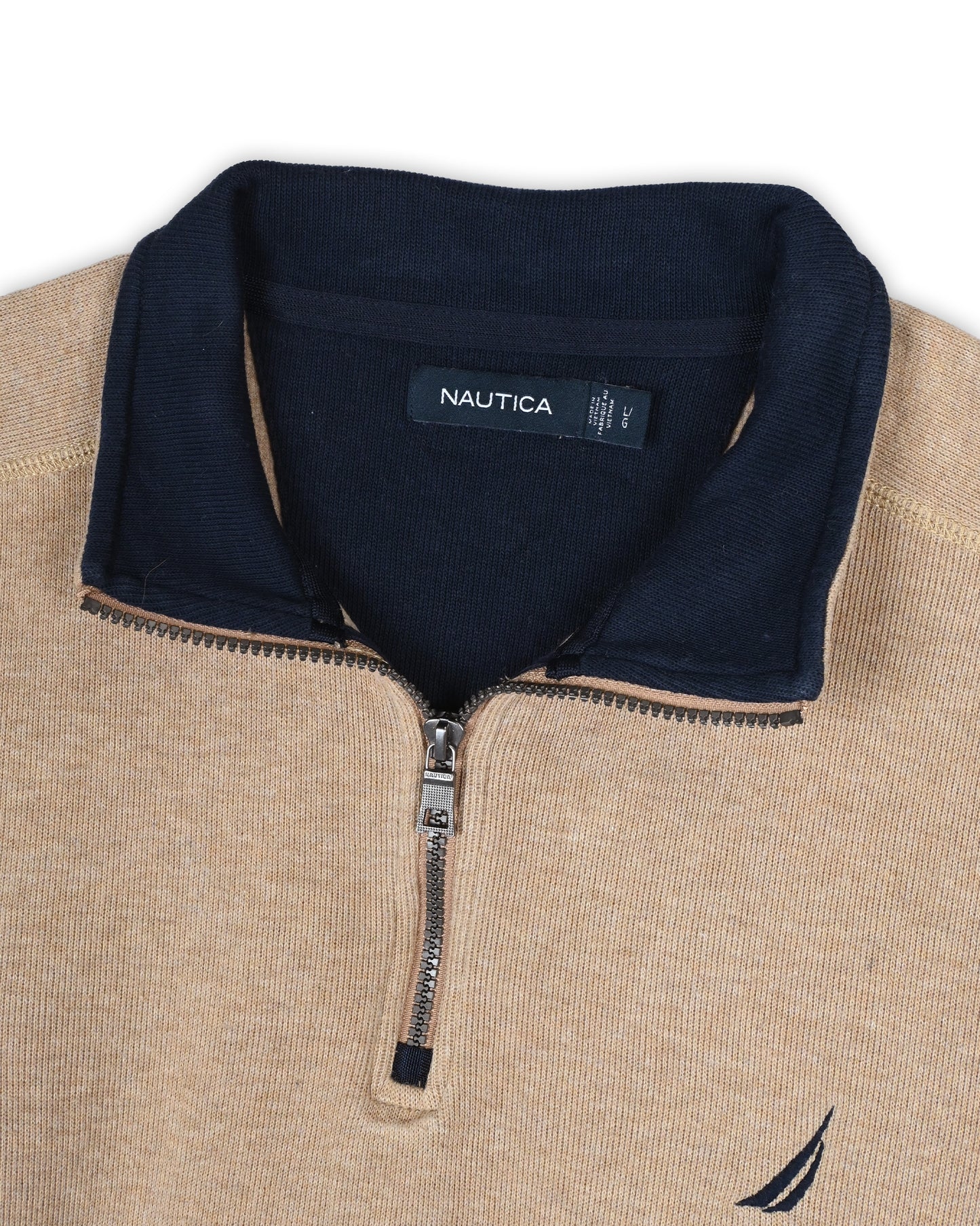 NAUTICA QUATER-ZIP KNIT - L