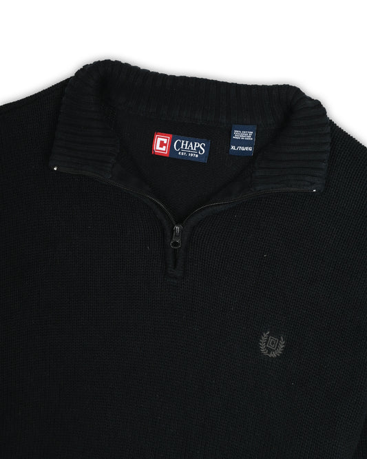 CHAPS BY RALPH LAUREN QUARTER-ZIP KNIT - XL