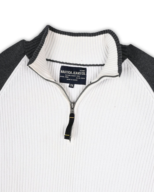 NAUTICA QUARTER-ZIP KNIT - XXXL
