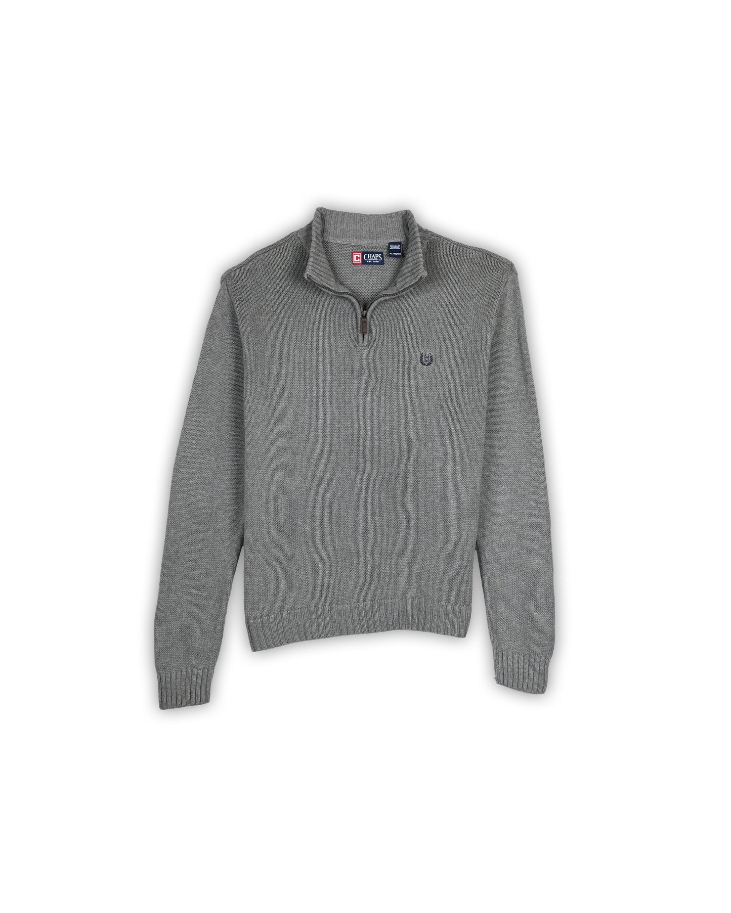 CHAPS QUARTER-ZIP KNIT - XL