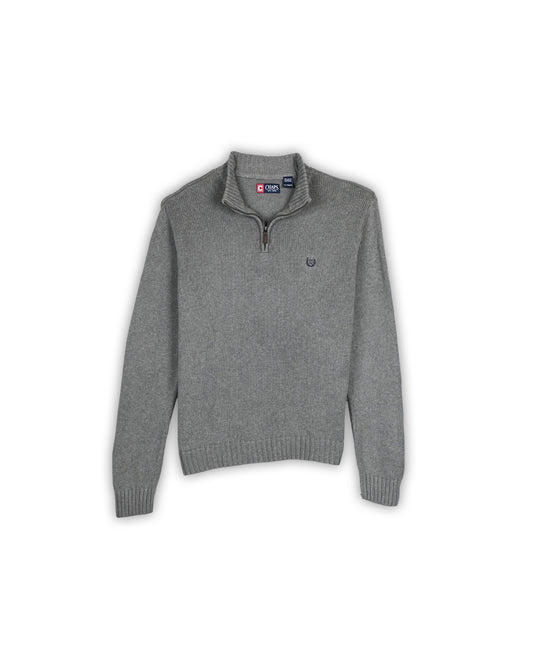 CHAPS QUARTER-ZIP KNIT - XL