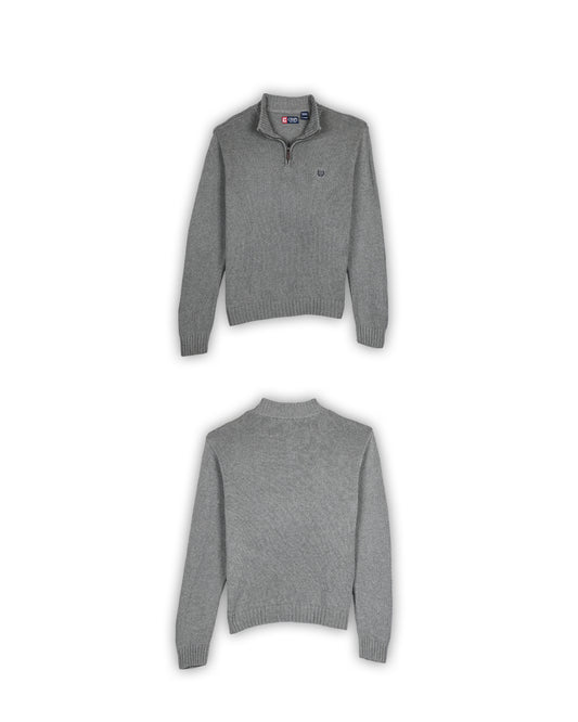 CHAPS QUARTER-ZIP KNIT - XL