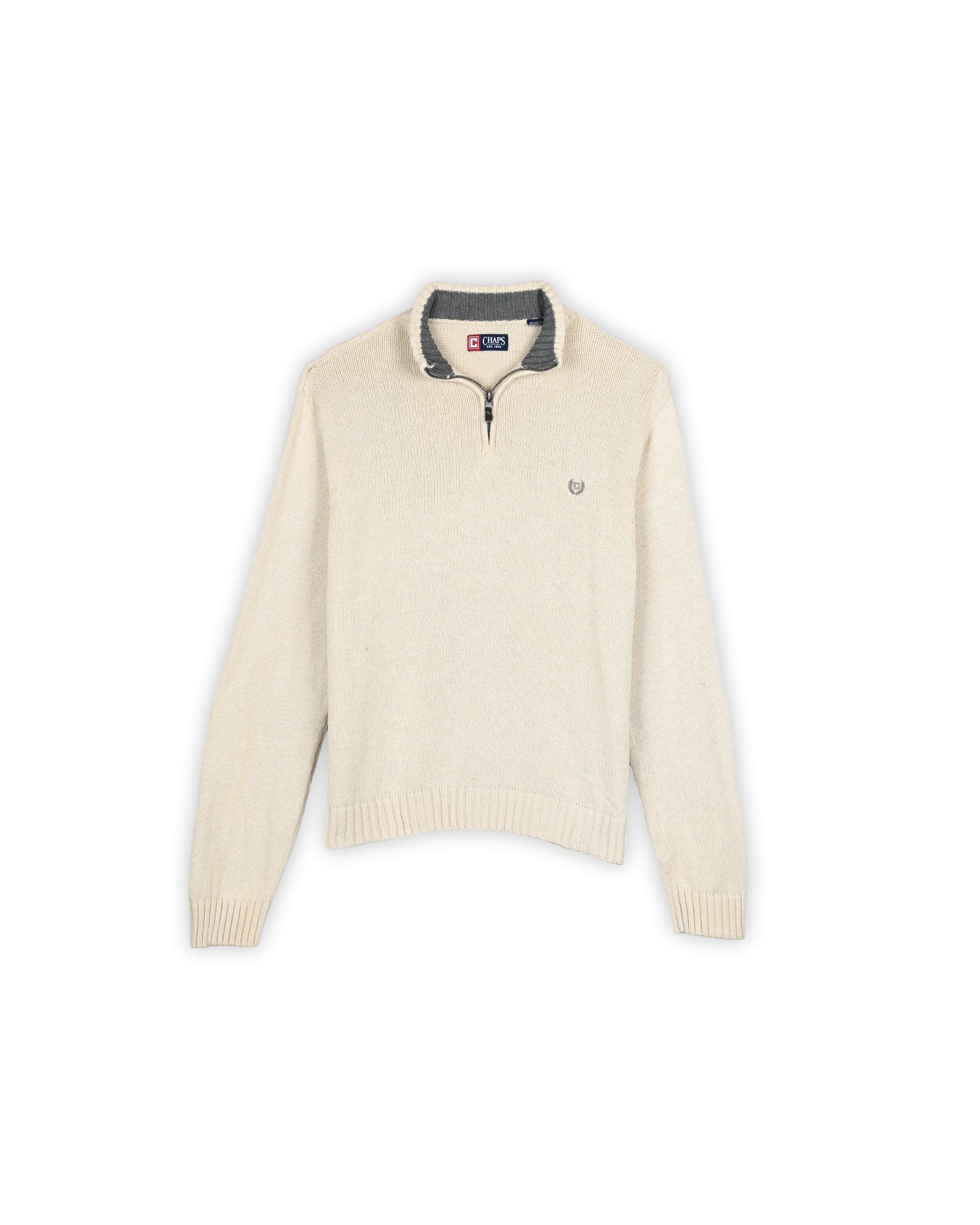 CHAPS QUARTER-ZIP KNIT - XXL