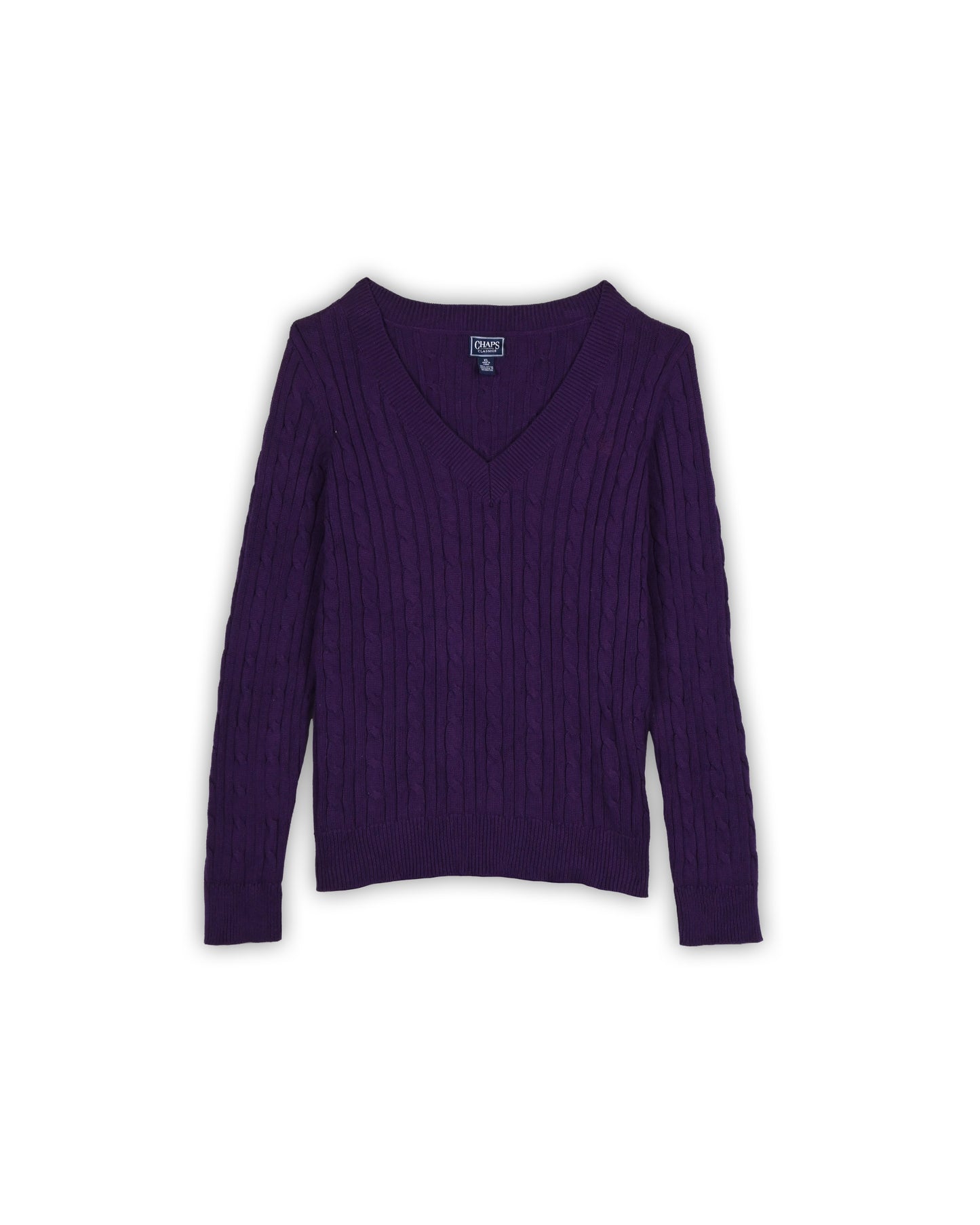 CHAPS WOMEN'S CABLE KNIT - XL