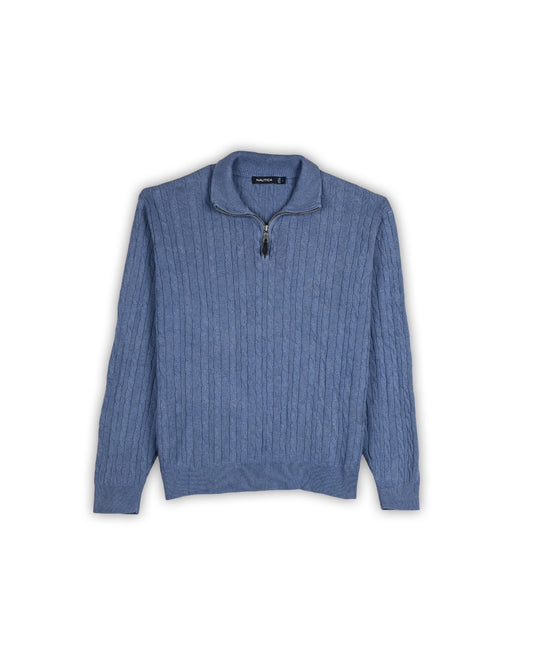 NAUTICA QUARTER-ZIP KNIT - L
