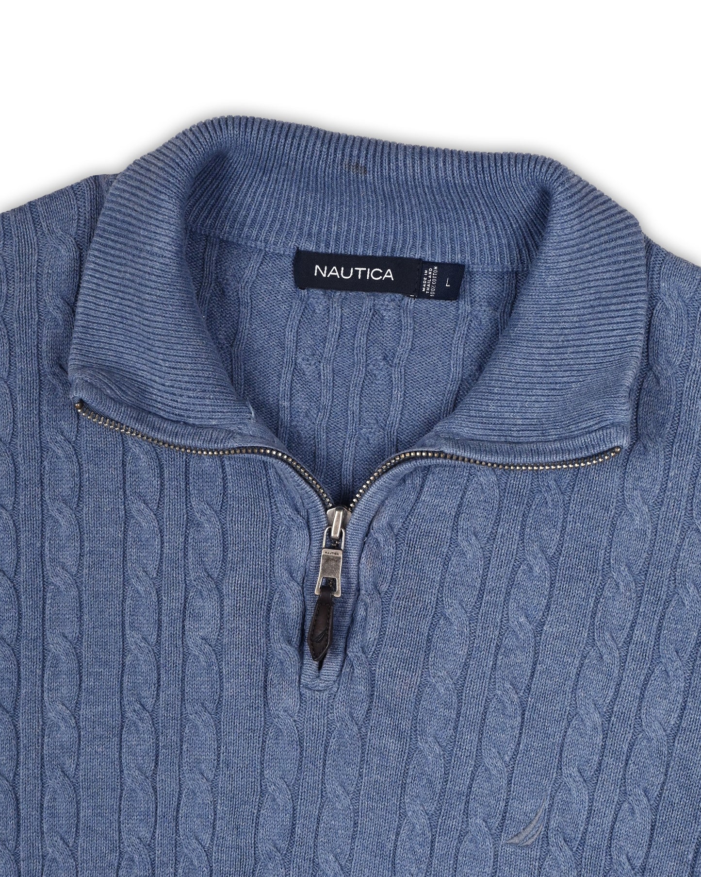 NAUTICA QUARTER-ZIP KNIT - L
