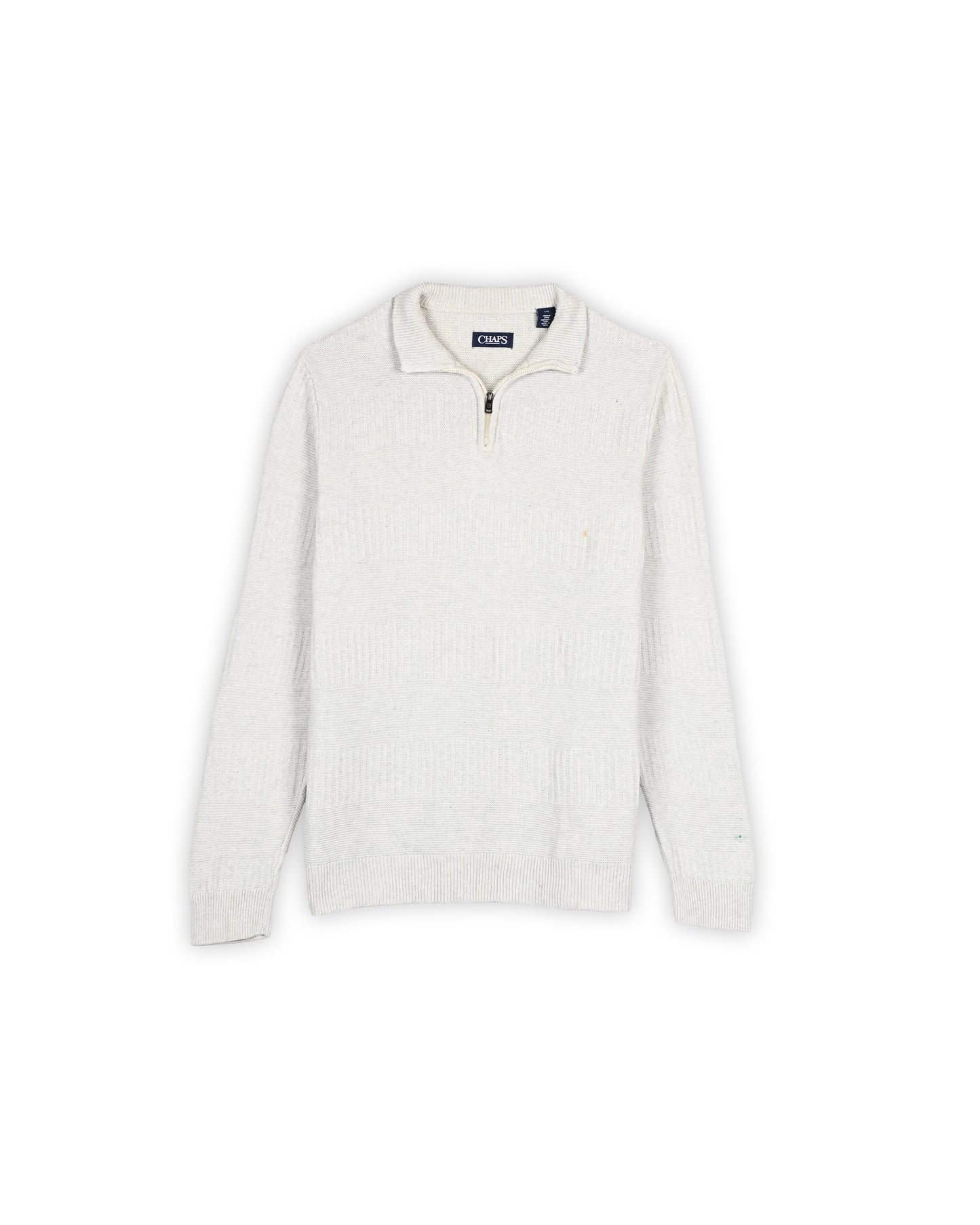 CHAPS QUARTER-ZIP KNIT - L