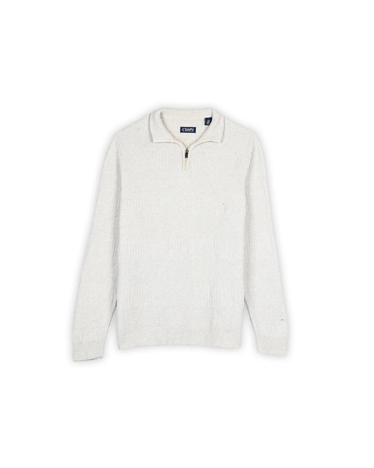 CHAPS QUARTER-ZIP KNIT - L