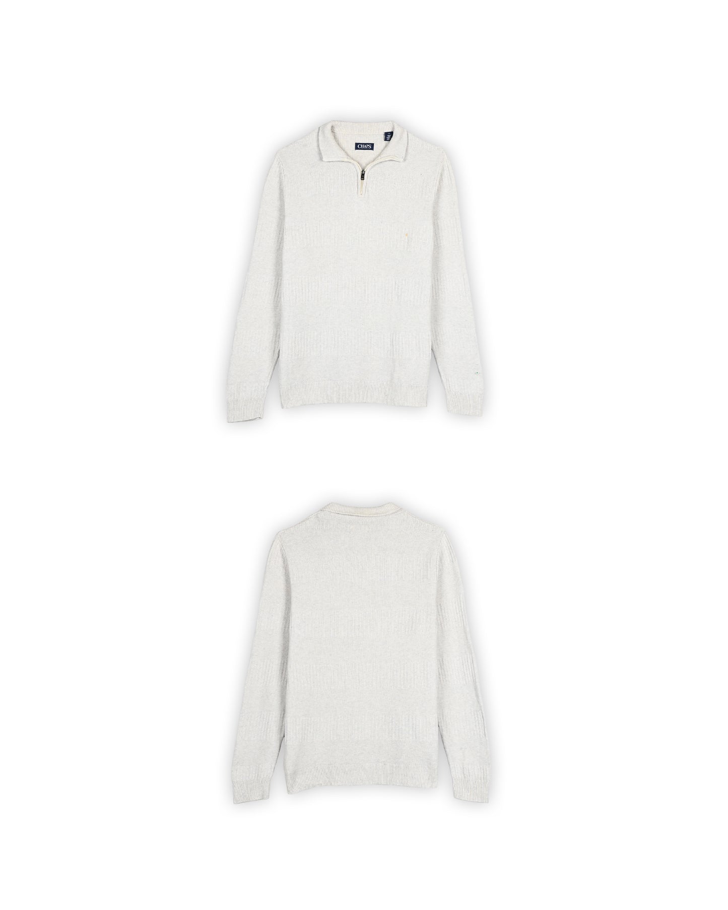 CHAPS QUARTER-ZIP KNIT - L
