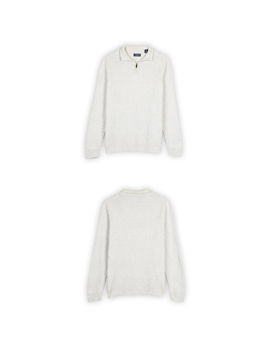 CHAPS QUARTER-ZIP KNIT - L
