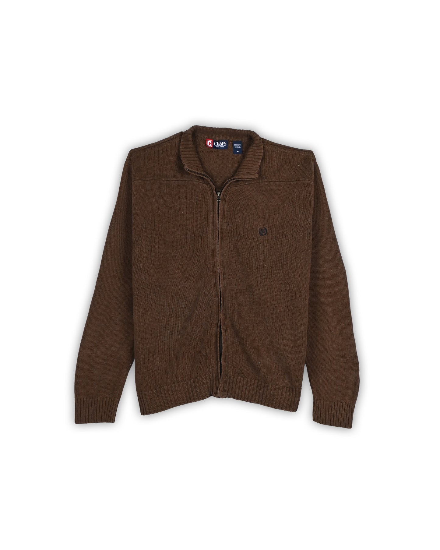 CHAPS QUARTER-ZIP KNIT - M