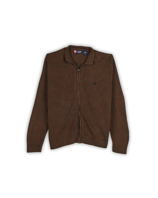 CHAPS QUARTER-ZIP KNIT - M