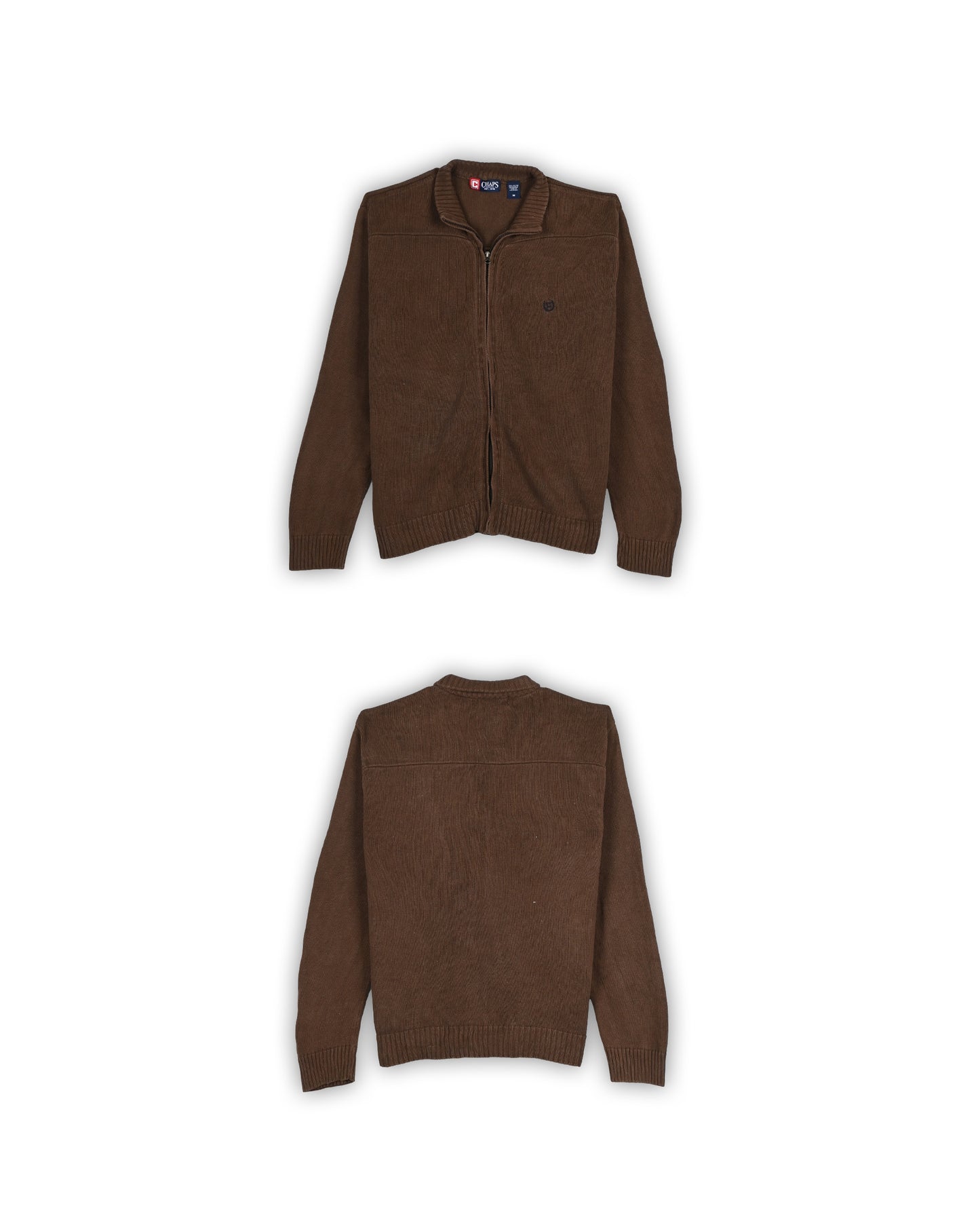 CHAPS QUARTER-ZIP KNIT - M