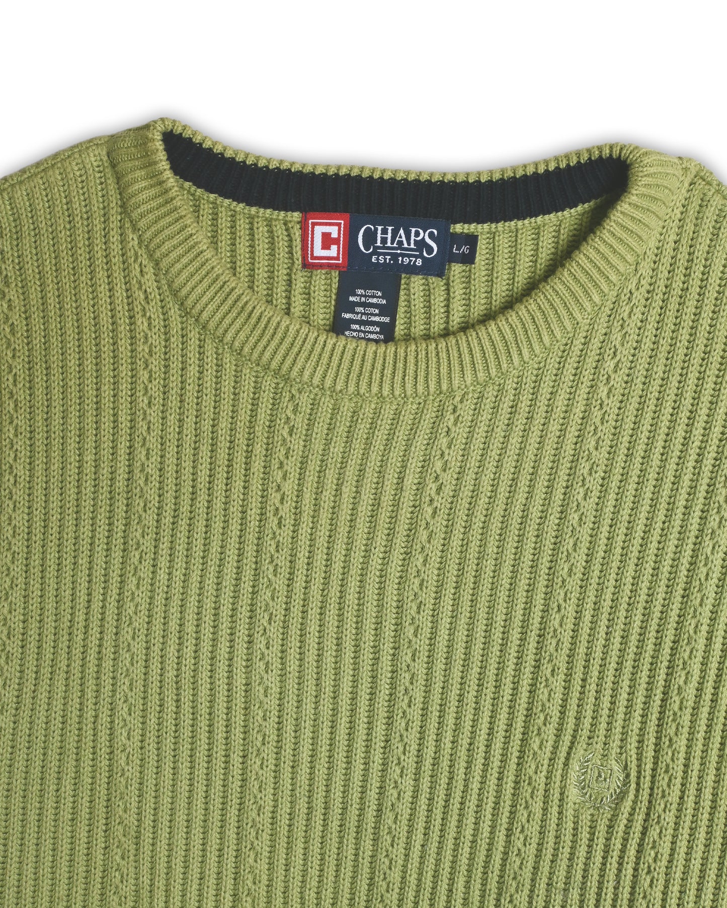 CHAPS SWEATER - L