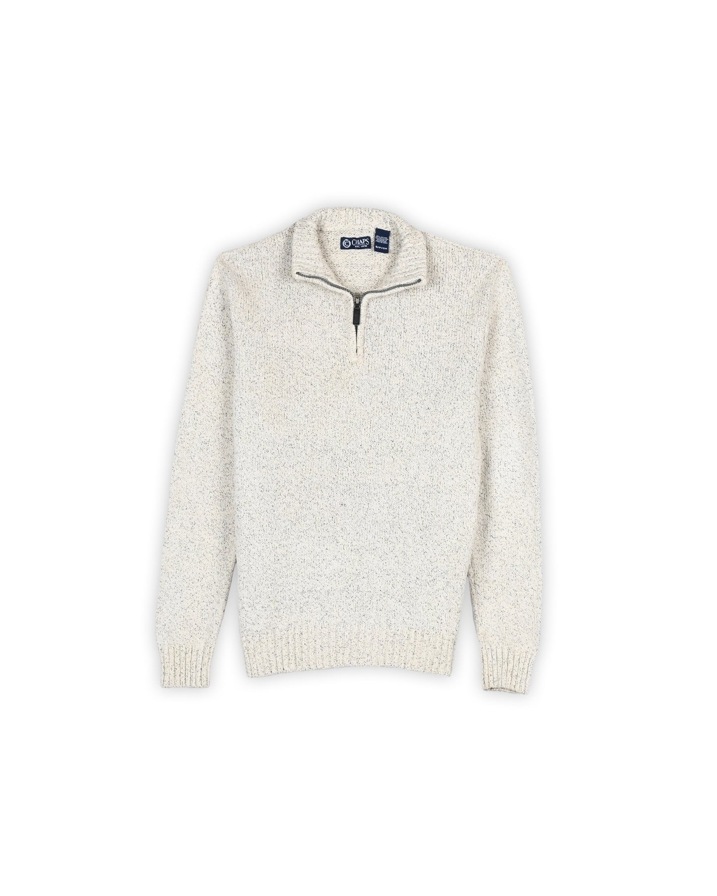 CHAPS QUARTER-ZIP KNIT - S