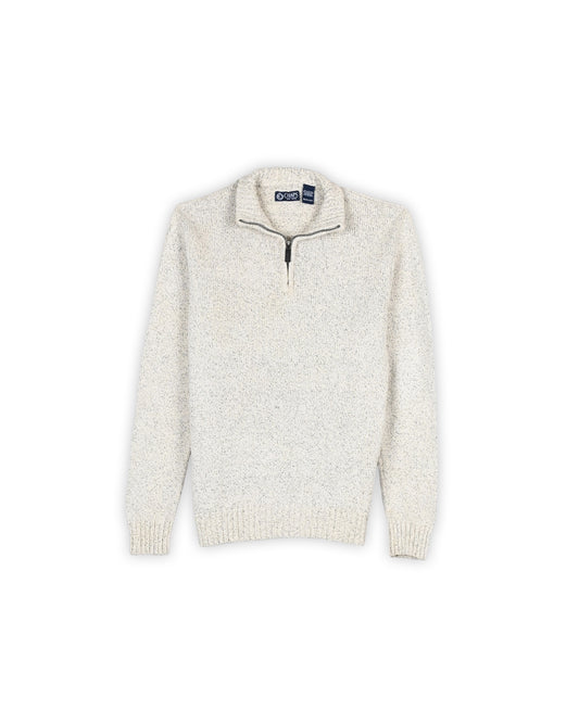 CHAPS QUARTER-ZIP KNIT - S