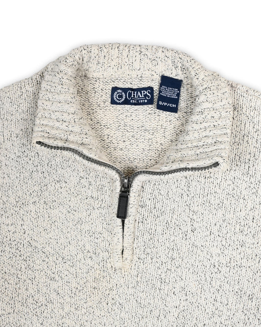 CHAPS QUARTER-ZIP KNIT - S
