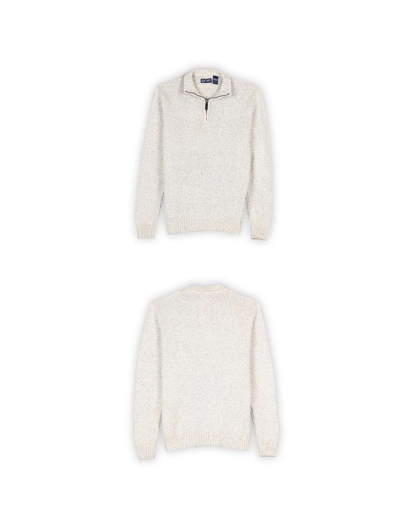 CHAPS QUARTER-ZIP KNIT - S