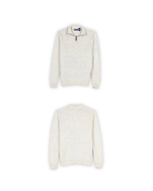 CHAPS QUARTER-ZIP KNIT - S