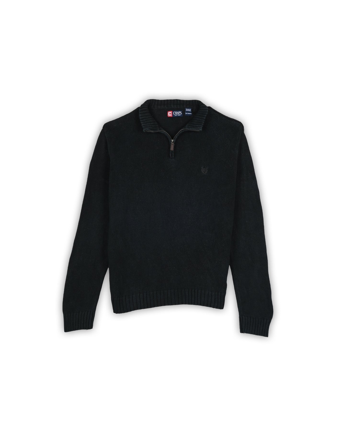 CHAPS QUARTER-ZIP KNIT - XXL