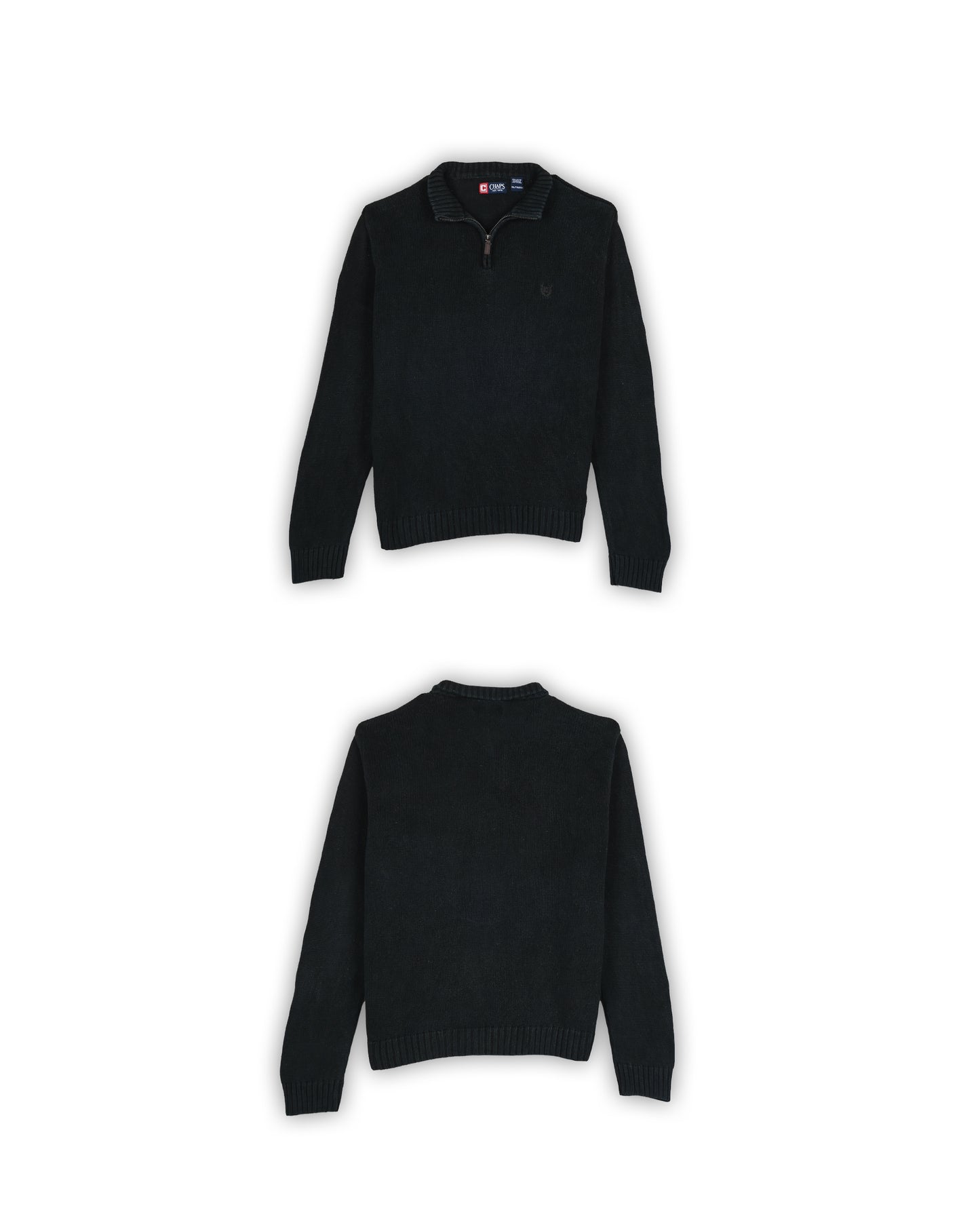 CHAPS QUARTER-ZIP KNIT - XXL