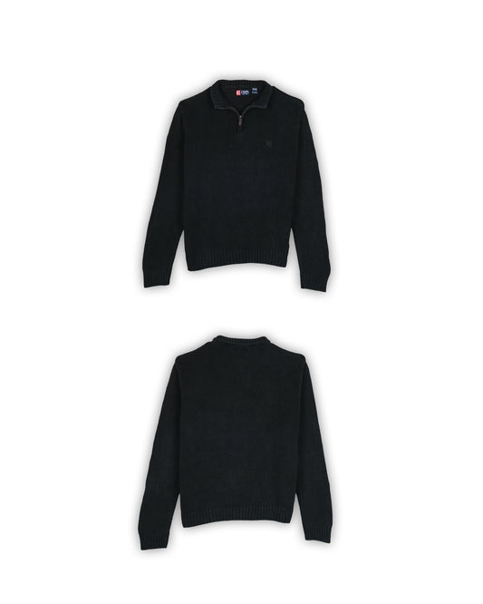 CHAPS QUARTER-ZIP KNIT - XXL