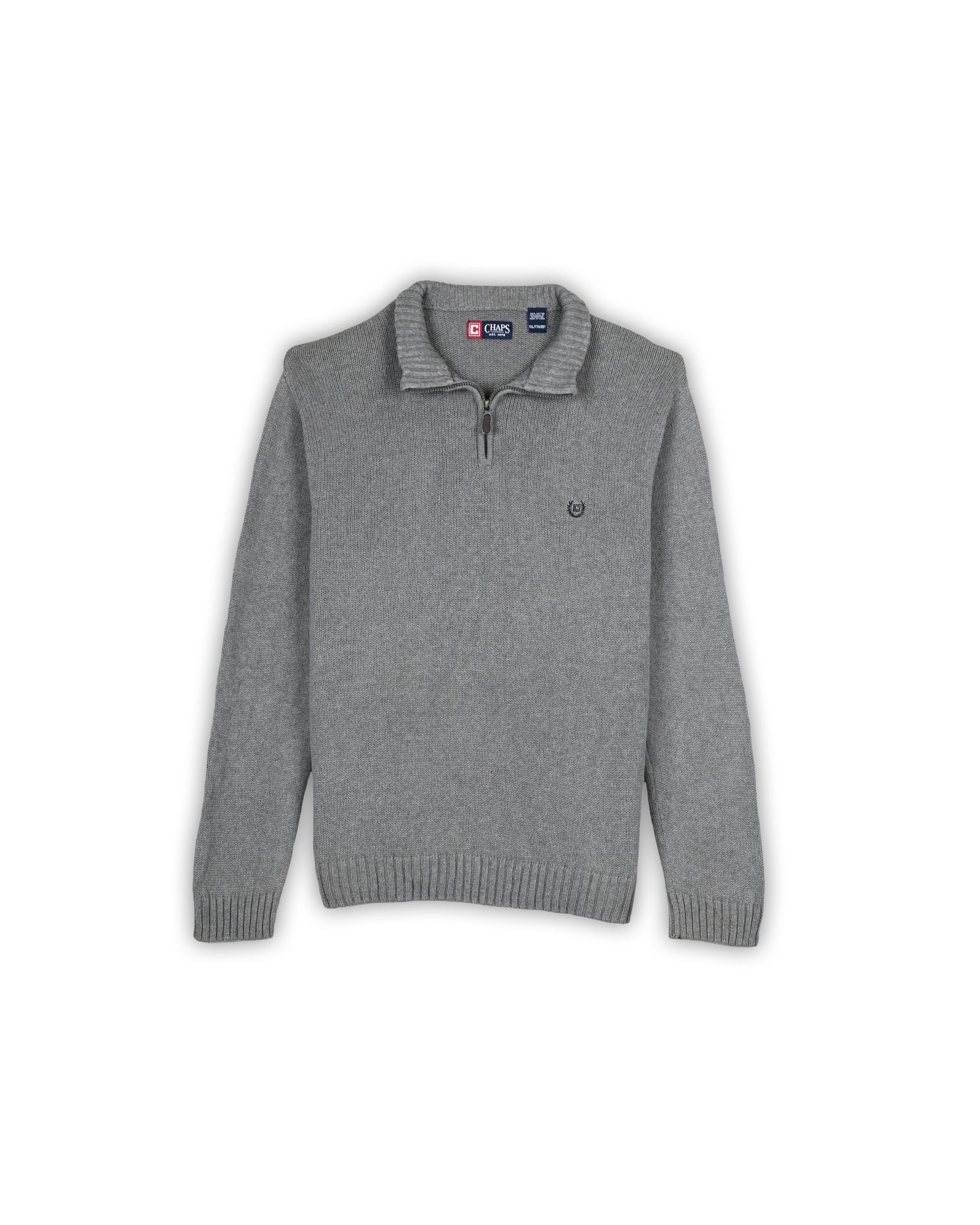 CHAPS QUARTER-ZIP KNIT - XXL
