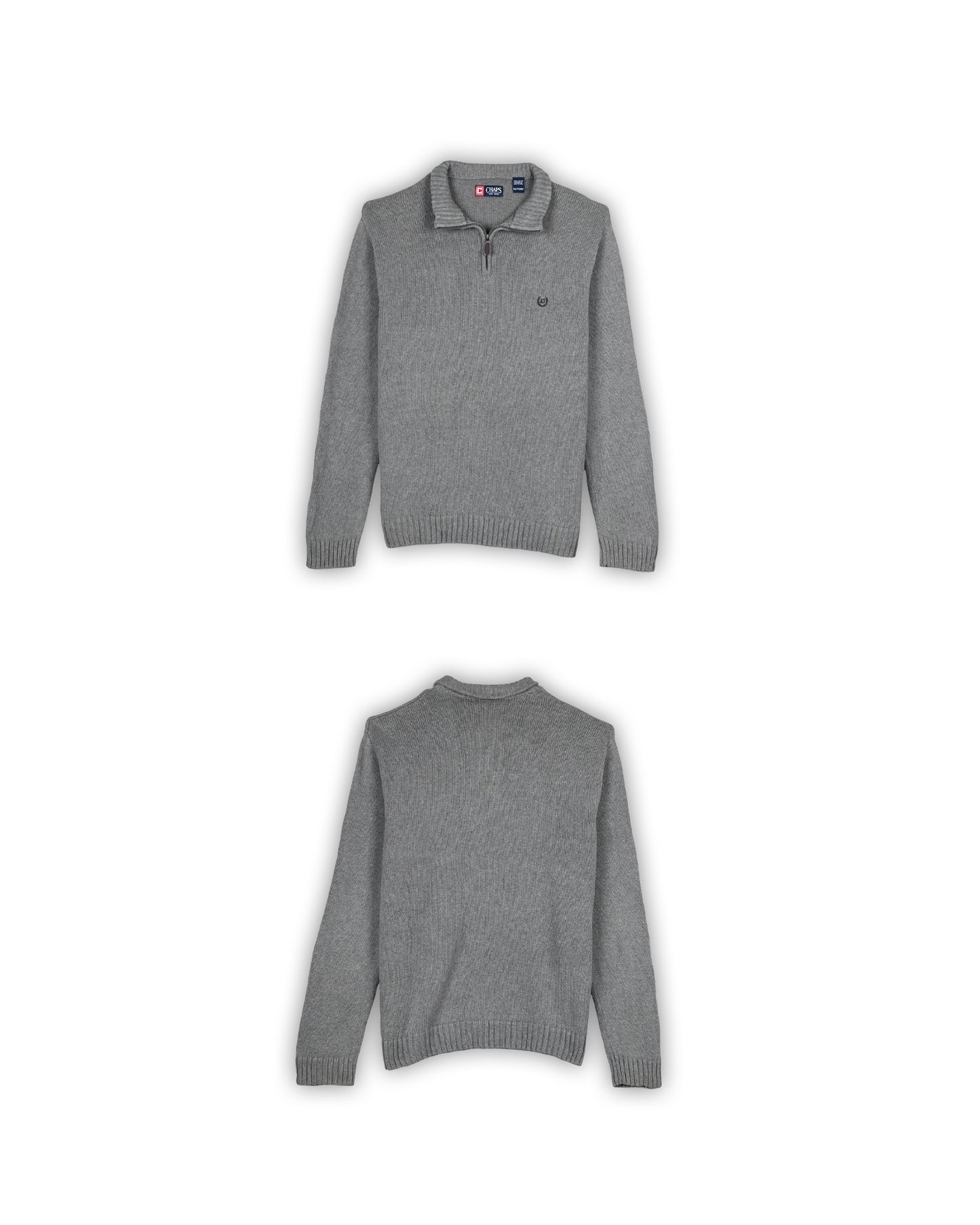CHAPS QUARTER-ZIP KNIT - XXL