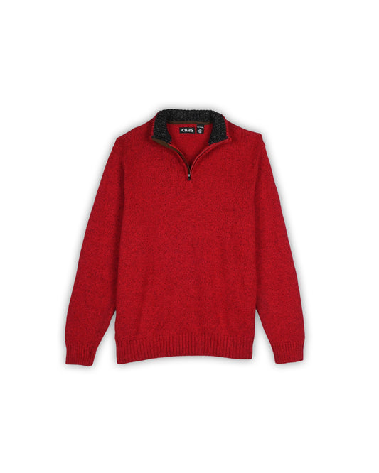 CHAPS QUARTER-ZIP KNIT - XXL