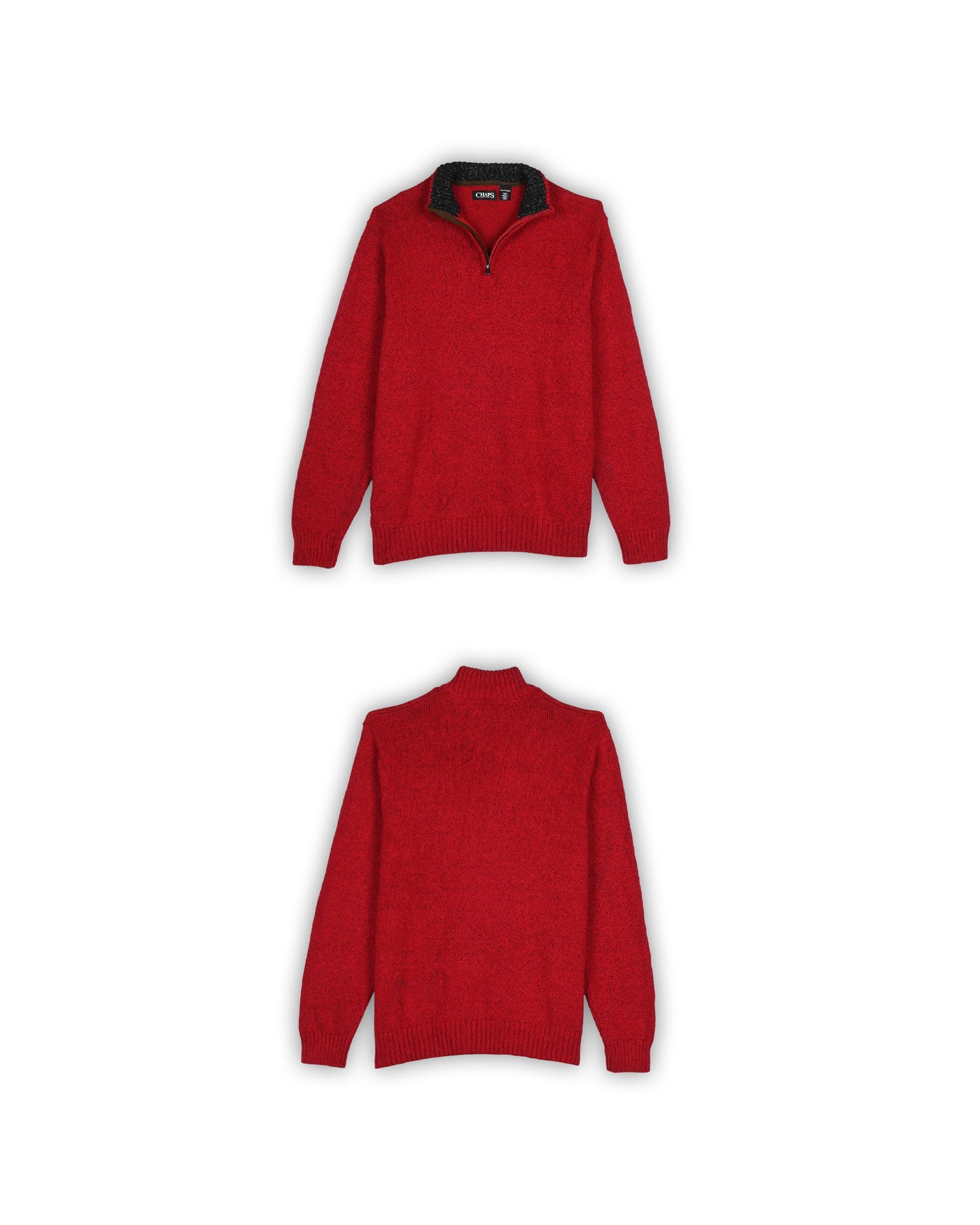 CHAPS QUARTER-ZIP KNIT - XXL