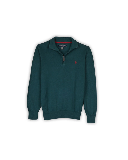 U.S.POLO ASSN. QUARTER-ZIP KNIT - S