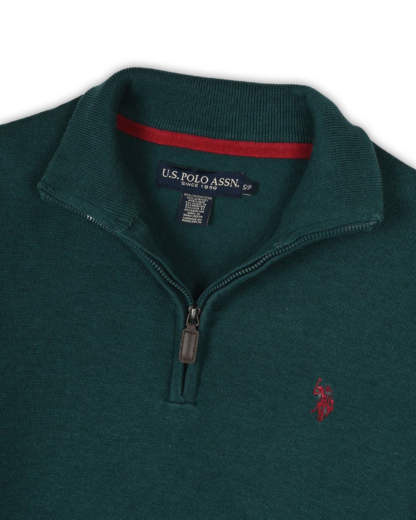 U.S.POLO ASSN. QUARTER-ZIP KNIT - S