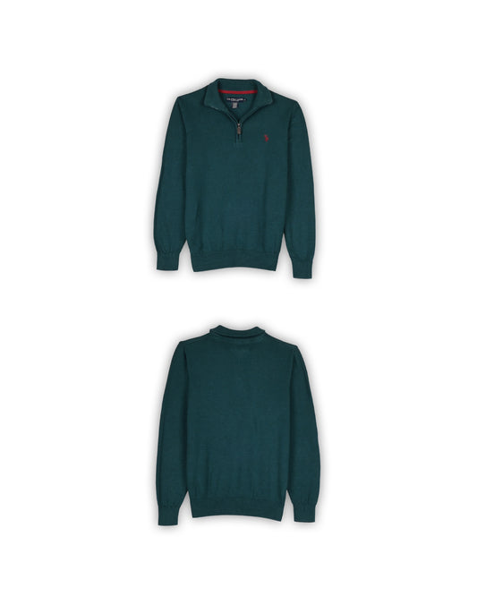 U.S.POLO ASSN. QUARTER-ZIP KNIT - S