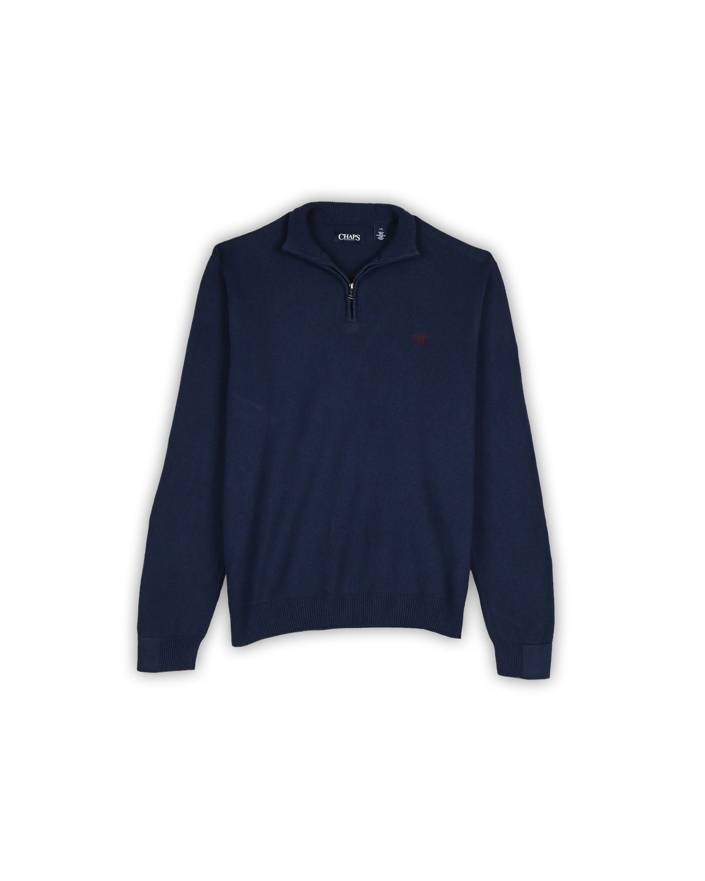 CHAPS QUARTER-ZIP KNIT - L