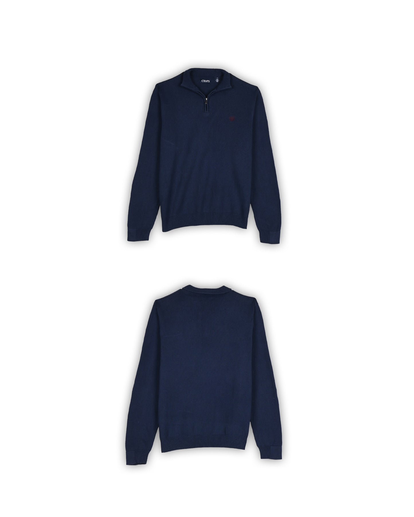 CHAPS QUARTER-ZIP KNIT - L