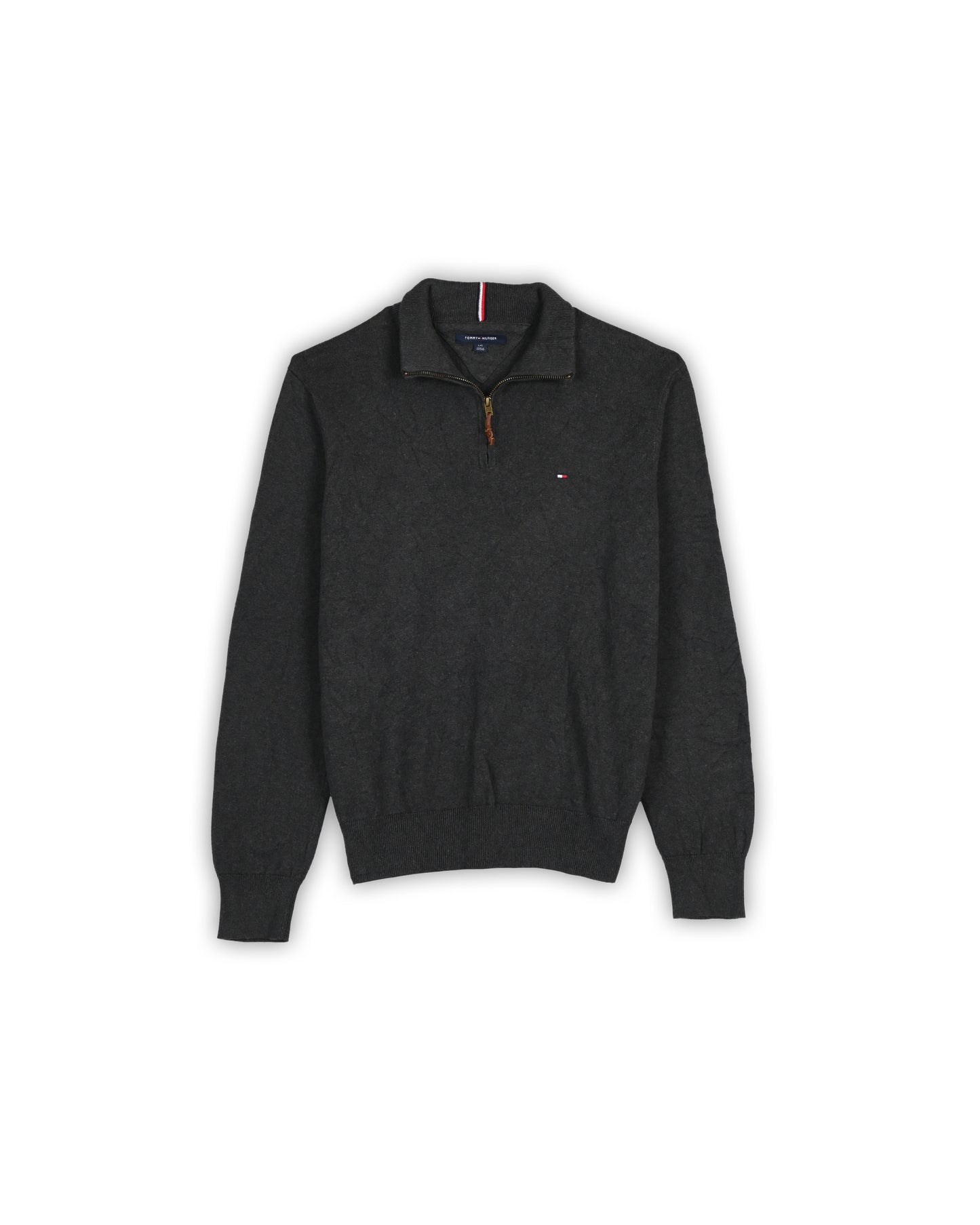 TOMMY HILFIGER QUARTER-ZIP KNIT - L